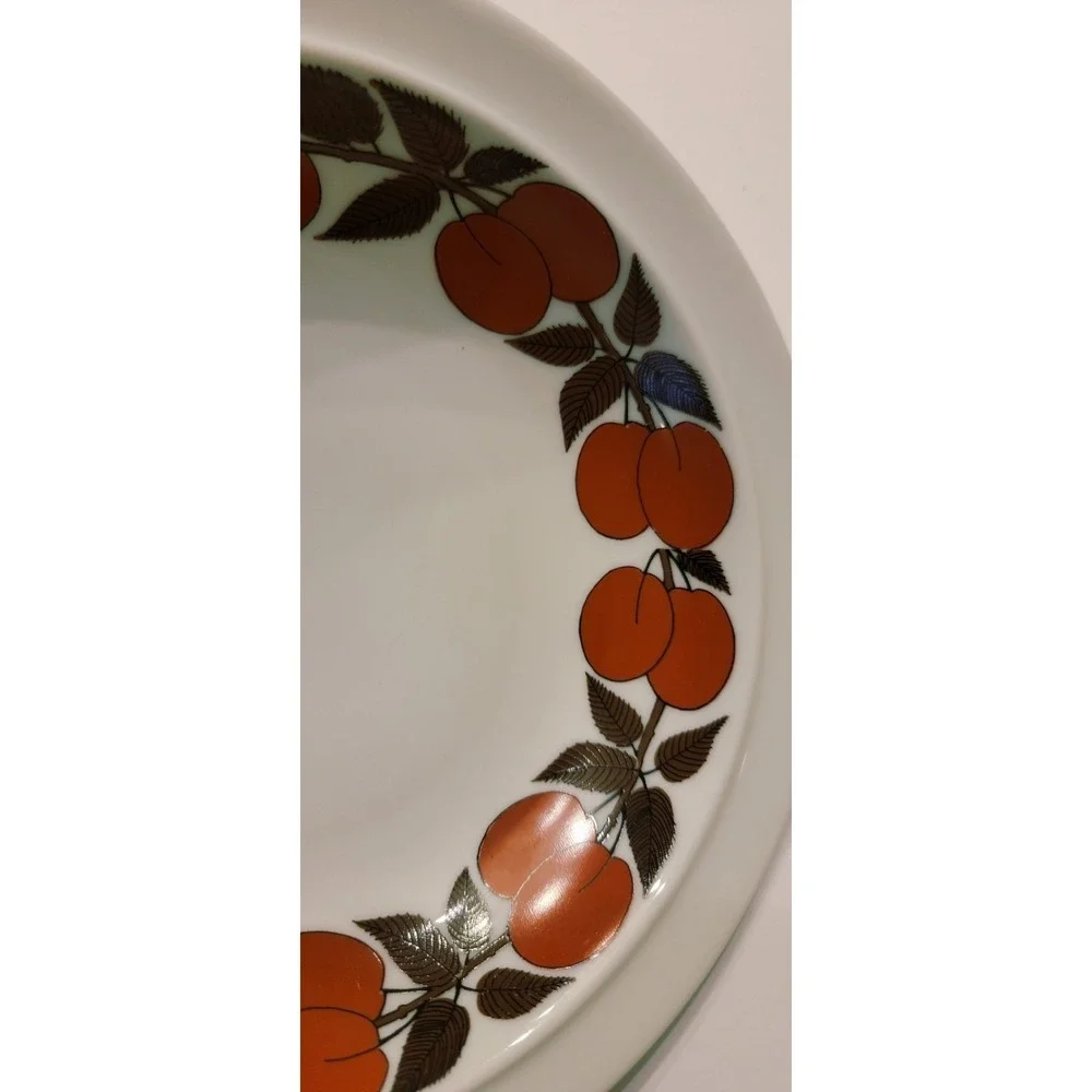 Thomas Germany Vintage Soup Bowl Plum Peach Porcelain‎ Fruit Bowl Set Of 6 MCM